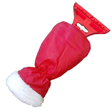 AUPROTEC Grattoir à Glace avec Gant raclette Pare Brise, Doublure chauffante, Bande élastique enserré, Couleur: Rouge