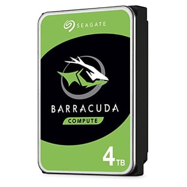 Seagate BarraCuda, 4 To, Disque dur interne HDD – 3,5" SATA 6 Gbit/s 5 400 tr/min, 256 Mo de mémoire cache, pour PC de bureau et portable (ST4000DM004)