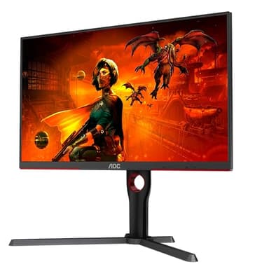 AOC Gaming U27G3X - Moniteur UHD 27 pouces, 160 Hz, FreeSync Pre, comp. G-Sync, HDR400 (3840x2160, 1ms GtG, HDMI 2.1, DisplayPort) noir-rouge