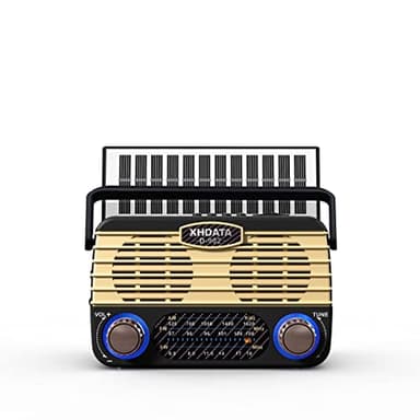 XHDATA D902 Radio Vintage Portable Rechargeable FM/AM (MW) / SW Solaire Radio Portabilité Transistor Prise en Charge de la Carte TF/USB/Lecteur MP3 Bluetooth