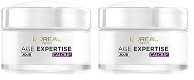L'Oréal Paris - Crème de Jour Anti-Âge Fortifiante - Soin de Jour Redensifiant Anti-Rides Triple Action - Enrichi en Calcium - Pour Peaux Matures - À partir de 55 ans - Age Expertise - 50 ml