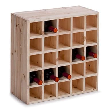 Zeller Present 13172 Casier à Vin en Bois Naturel 52 x 25 x 52 cm