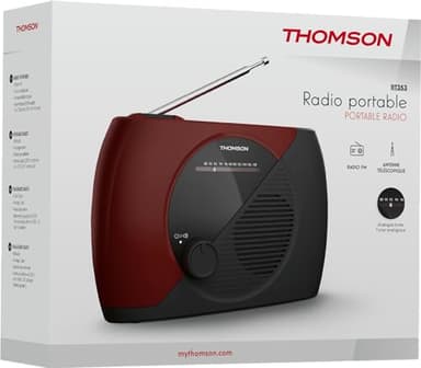Radio analogique FM Rouge RT353