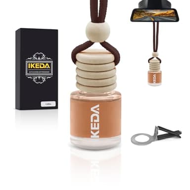 IKEDA Diffuseur Voiture,Parfum Voiture Interieur,DéSodorisant Voiture,Parfum Longue DuréE,DéCoration éLéGante Avec Clip,IdéAl Pour Voiture Et Maison(café)
