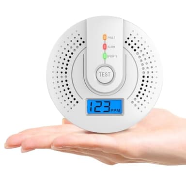 Detecteur Monoxyde Carbone，Detector Monoxide Carbone,Détecteur De Monoxyde De Carbone avec Affichage Numérique Et Alarme Sonore De 75 DB, Alimenté par Batterie