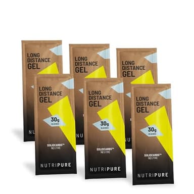 Nutripure | Gel Énergétique Longue Distance | Goût Neutre | Haute Tolérance Digestive | Sans Conservateurs | 30g de Glucides | Sport d’Endurance (Course, Trail, Vélo, Triathlon)