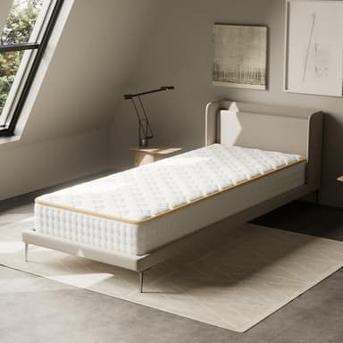 DEWINNER Matelas 90x190 cm,Mousse Mémoire de Forme Haute Densité, 18 cm d’Épaisseur, Confort 7 Zones, Réversible, Anti-acariens, Hypoallergénique, Livré Roulé et Compressé