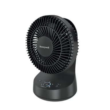 Honeywell Air Purifiers and Fans QuietSet Ventilateur sur pied oscillant, noir – Ventilateur individuel ou pour petite pièce, équipé d'une fonction silencieuse et de 5 niveaux de puissance – HTF337BE