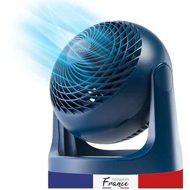 Iris Ohyama, Woozoo Ventilateur de Table, 23m², Inclinaison verticale 360°, Bleu, 3 Vitesses, Silencieux, Portable, Idéal pour Chambre, Cuisine, Refroidisseur d'air, Puissant, PCF-HE18