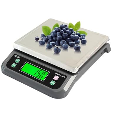 Balance De Cuisine Électronique 40kg/1g Balance Alimentaire Multifonctionnelle En Acier Inoxydable Avec Écran LCD Rétroéclairé Balance Precision Fonction Tare Et 6 Unités Pour Pâtisserie Et Cuisine