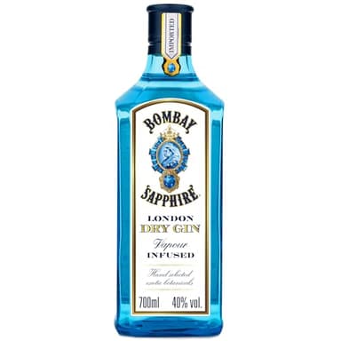 Bombay Sapphire Premium Distilled London Dry Gin, 40 % vol., 70 cl/700 ml, Infusé à la Vapeur avec 10 Plantes Exotiques Sélectionnées à la Main