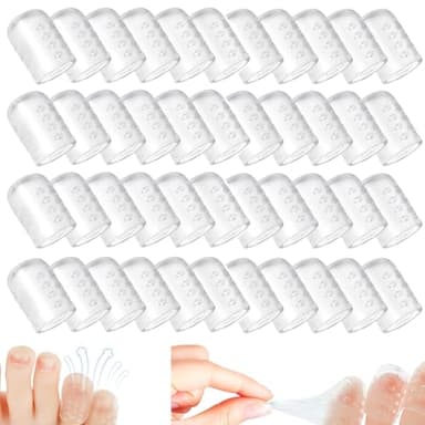 55 Pièces Protection des Orteils Transparent, Protection des Orteils en Silicone Respirant, Protection des Orteils en Silicone-anti-friction, élasticité élevée Adaptée à la Marche en Cours D'exécution