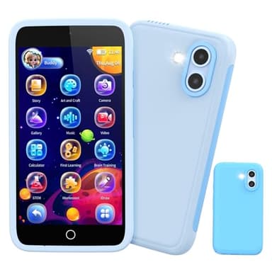 orantronx Jouet Téléphone Enfant Portable, 3.97" Smartphone Enfant 3 4 5 6 7 8 9 10 11 12 Ans avec 200+ Jeux Éducatifs, Double Caméra, Contrôle Parental, Jouet Garçon Fille pour Anniversaire, Noël