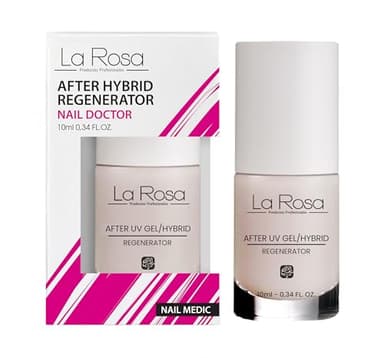 LaRosa AFTER HYBRID/TIPS REGENERATOR - Traitement intensif et régénération des ongles abîmés après gels et vernis semi-permanents - 10 ml