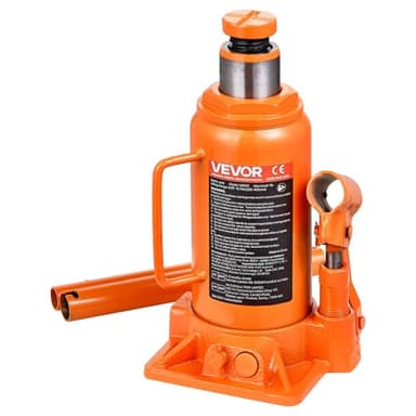 VEVOR Cric Bouteille Hydraulique avec Grande Capacité de 12 T, Cric de Levage pour Voiture Plage 20,5-40 cm, Construction Solide, pour Entretien Réparation Automobile SUV, Atelier Garage, Orange