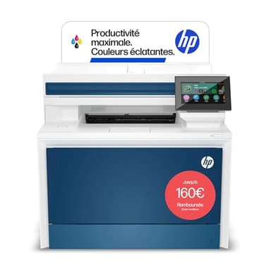 HP Color LaserJet Pro MFP 4302dw, 4RA83F, Imprimante Multifonction A4, Impression Recto Verso Automatique, 33 ppm , USB, Wi-Fi, Ethernet, Copie, Numérisation, ADF, Écran tactile 4,3", Bleu