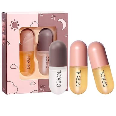 Lip Plumper 3 Pcs Repulpeur De Levre Puissant Natural Gloss Kit De Sérum Naturel Derol Rehausseur Plus Pulpeux Repulpant Pour Les Lèvres Ensemble De Brillant à Lèvres Réparateur Hydratant Jour Et Nuit