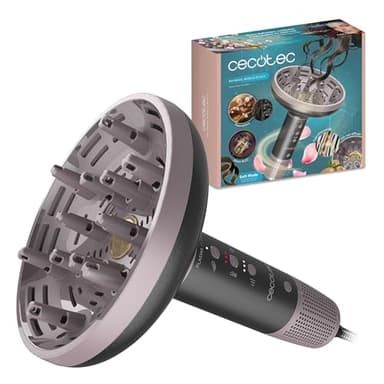 Cecotec Sèche-cheveux Diffuseur pour Cheveux Bouclés XXL DryWave Nébula Black. 1300W, Huile d'Argan et Kératine, Moteur Brushless, PlasmaTech Antifrisottis, Mode Doux, 3 Vitesses et Températures