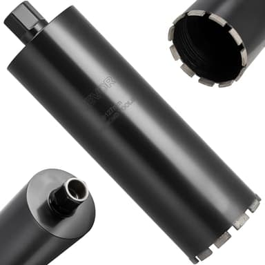 VEVOR Foret Diamant pour Carotteuse, Couronne de Carottage Humide Diamètre 127 mm et Profondeur de Perçage 356 mm, Trépan avec Filetage Intérieur 1-1/4 po-7 32 mm-7, pour Béton Armé Maçonnerie