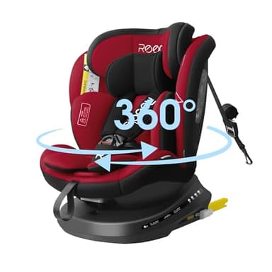 Reecle i-Size Siège Auto 360 Pivotant ISOFIX 40-150 cm, de la naissance à 12 ans (0-36 kg), ECE R129