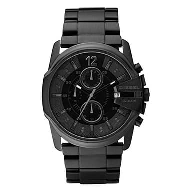 Diesel Watch DZ4180 Master Chief Montre pour Homme en Acier, Noir, Bracelet