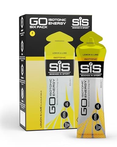 Science in Sport GO Isotonic Energy Gel 6x60ml Citron Citron vert, Vegan - Formule isotonique avec 22g de glucides, Alternative optimale aux boissons isotoniques