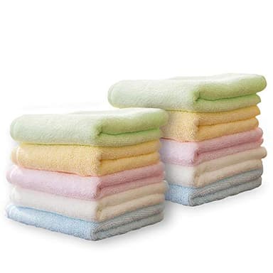 Yoofoss carre de cuisine , Antibacterien, Absorption Instantanee, 25 x25 cm, 85% Bambou et 15% Coton pack de 10 couleurs assorties