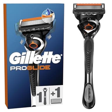 Gillette Rasoir Pour Hommes Proglide Et Recharge A 5 Lames, Avec Bande Lubrifiante Avant Et Après Pour Un Rasage De Près Et Un Confort Incroyables, 1 Recharge Par 30 Rasages
