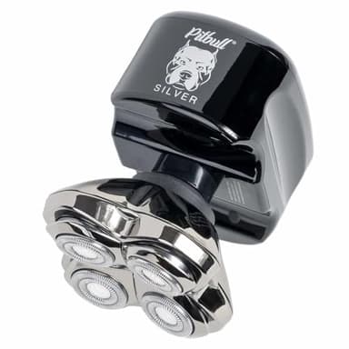 Skull Shaver Pitbull Silver Pro SX5 - Rasoir Tête et Visage - Électrique pour Homme, Humide et Sec, Sans Fil, Résistant à l’Eau - Performances Améliorées