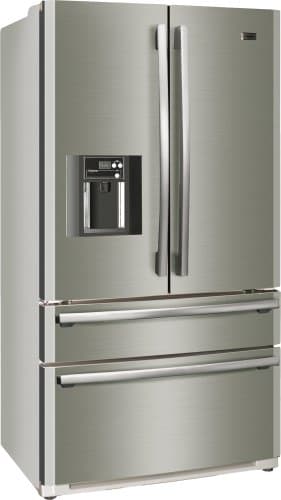 Réfrigérateur congélateur côte-à-côte HAIER HB21FWRSS - Porte française - Classe A - Hauteur de 177 cm - 573 kWh - 397 L pour le côté réfrigérant - 160 L pour le congelant - Face avant en acier inoxydable