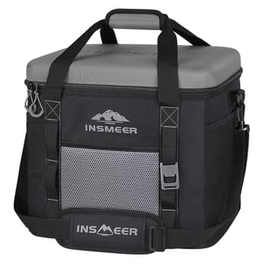 INSMEER Grand sac isotherme pliable 40 l - Avec toit en EVA rigide - Étanche - Grand sac isotherme - Pour camping, pique-nique, plage