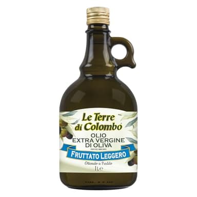 Le Terre di Colombo – Huile d’olive extra-vierge, à la saveur légère et fruitée et produite en Europe, 1 l
