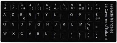 LA CAVERNE D'EABANI Kit de 48 Touches Autocollantes Clavier AZERTY Français