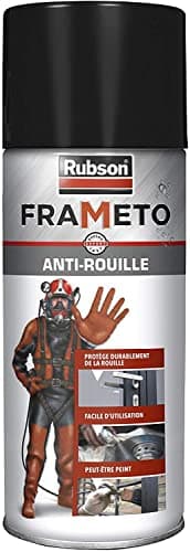 Rubson Frameto Anti-rouille pour intérieur et extérieur (aérosol de 400 ml) – Convertisseur de rouille à effet immédiat – Spray vaporisateur couleur zinc