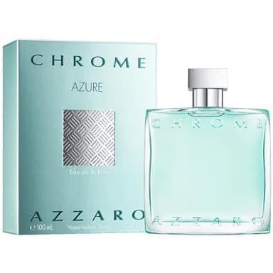 Azzaro Chrome Azure Eau de Toilette, Parfum Pour Homme, Fougère Boisé et Aquatique, Frais et Estival, Idée Cadeau Pour Lui, 100 ml