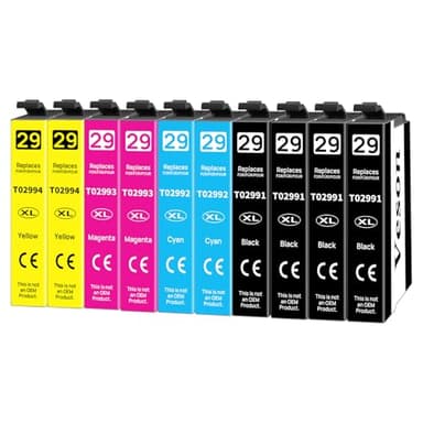 29XL Cartouches d'encre Compatibles pour Epson 29 XL avec Epson Expression Home XP-352 XP-342 XP-442 XP-452 XP-335 XP-345 XP-245 XP-235 XP-247 XP-255 XP-432 XP-435 XP-445 XP-455 XP-355 (Lot de 10)