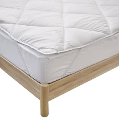 Bleu Câlin Surmatelas 90x190 cm - Anti-acariens - Confort Moelleux - Traitement Naturel - Fabriqué en France