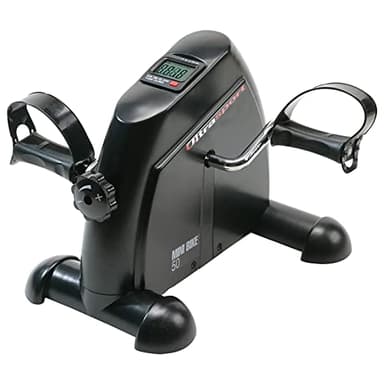 Ultrasport 331100000016 Mini Vélo 50 Sans Poignée, entraîneur bras et jambes, home trainer, mouvement entraîneur, LCD écran avec fonction ordinateur, idéal pour renforcement, Noir, 42 x 42 x 31 cm