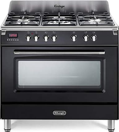 De Longhi MEM 965 NX ED Cuisinière à gaz avec four électrique N° Fuoch 5 Anthracite 90 x 60 cm