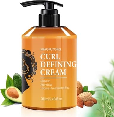 Crème Cheveux Bouclés, Activateur de Boucles pour Cheveux Frisés et Ondulés, Définition des Boucles, Expression et hydratation des mèches - Cheveux fins ou épais - 280 ml