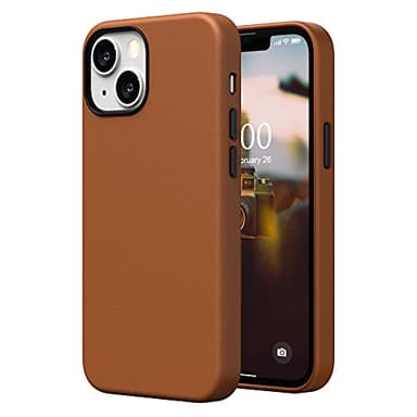 SURPHY Cuir Coque Compatible avec iPhone 13 Mini 5,4 Pouces, Premium PU Cuir Résistants Rayures Coque pour iPhone 13 Mini 5,4 Pouces 2021, Marron