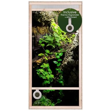 REPITERRA Terrarium Reptiles & Batraciens en Bois OSB, Facile à Monter avec Aération sur la Face Avant - 60x120x60cm