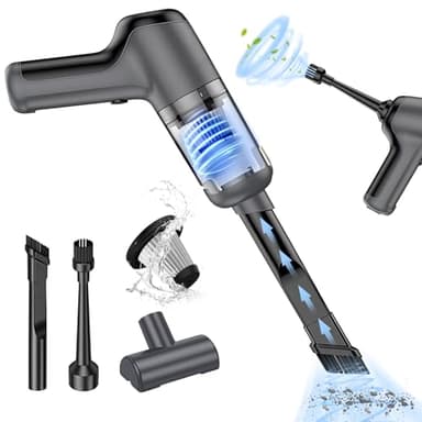 Unipampa Aspirateur à Main, Mini Aspirateur Voiture sans Fil Puissant, Aspirateur de Table, Dépoussiérant, 4000 mAh Rechargeable, Souffleur Air Comprimé à Main pour Maison Voiture Animal Domestique