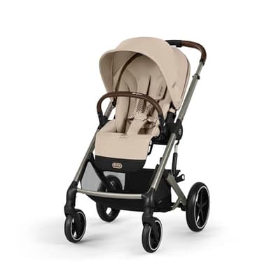 CYBEX Gold Poussette Balios S Lux, Position Allongée Ergonomique, Système de Ceinture à Une Main, De la Naissance à 22 kg (Environ 4 Ans), Almond Beige