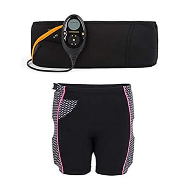 Slendertone Pack Short tonifiant et Ceinture Abdominale Abs7 Adulte Unisexe, Noir, 69-119cm, 34-40