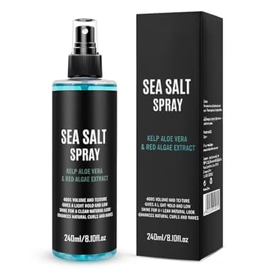 Eau de Mer Texturisante Homme - Sea Salt Spray Coiffant, Varech, Algues Rouges et Aloe Vera, 240 ML