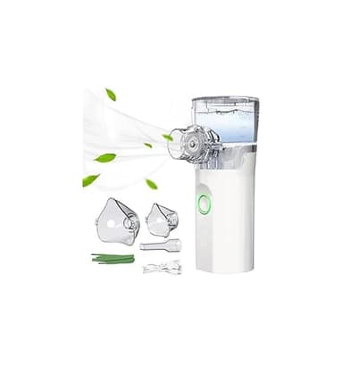 TEKXDD Inhalateur et Nébuliseur Portable, avec 3 Masques et Mode Silencieux - Nébuliseur Portable à Recharge USB-C, <5μm et Débit Réglable, 86g Ultra-Léger pour Voyage et Maison