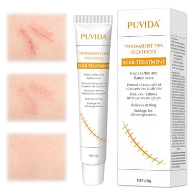 20g Baume Pour Cicatrices, Crème Apaisante, Soin Quotidien De La Peau, Améliore l'apparence de la peau, Pour le visage et corps, plus lisse et apaisée avec usage régulier