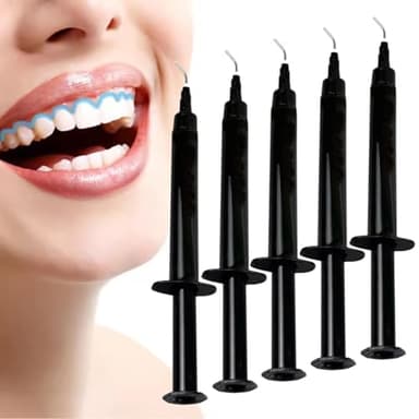 FiTspi Lot de 5 gels de protection des gencives dentaires de 1,5 ml avec pointes - Fournit une barrière protectrice pour les gencives, permettant le blanchiment des dents avec une sensibilité réduite