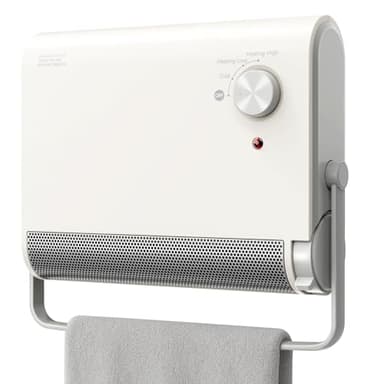 Radiateurs électriques 2000W IPX2 Salle de Bain Chauffage Soufflant électrique Murale 3 Température Réglable-30°Oscillation-Silencieux-Économies d'énergie-Portable-Ignifugé V-0 pour Chambre Bureau 7㎡